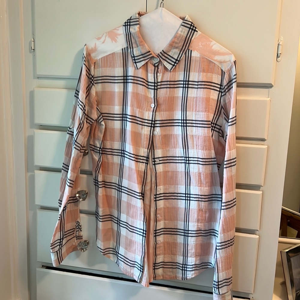 Lightweight Button Up With Fun Palm Tree Print - image 1